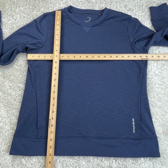 Zero Restriction Jayne Crew Neck Sweatshirt Navy Blue - Picture 6 of 6